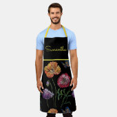 Poppie Waterverf Poppies Bloem bloem Schort (Gedragen)