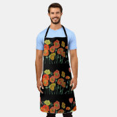 Poppie Waterverf Poppies Bloem bloem Schort (Gedragen)