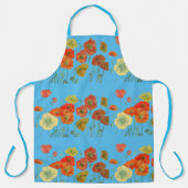 Poppie Waterverf Poppies Bloem bloem Schort (Voorkant)