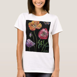 Poppie Waterverf Schilderijen T-shirt