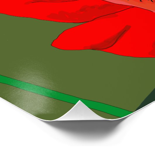 Poppie weide bij zonsonderend poster (Hoek)