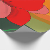 Poppie weide bij zonsondergang cadeaupapier (Hoek)