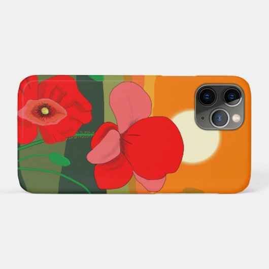 Poppie weide bij zonsondergang Case-Mate iPhone case (Achterkant (horizontaal))