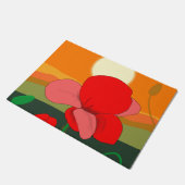 Poppie weide bij zonsondergang deurmat (Schuin)