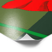 Poppie weide bij zonsondergang foto afdruk (Hoek)