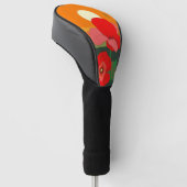 Poppie weide bij zonsondergang golfheadcover (Schuin)