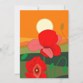 Poppie weide bij zonsondergang kaart (Voorkant)