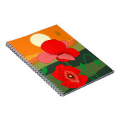 Poppie weide bij zonsondergang notitieboek (Rechterzijde)