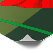 Poppie weide bij zonsondergang poster (Hoek)