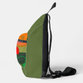 Poppie weide bij zonsondergang sling bag (Rechts)