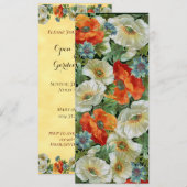 Poppies Aangepaste Open Huis Tuinfeest Uitnodiging (Voorkant / Achterkant)