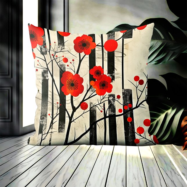  Poppies Abstract Floral Sierkussen (Creator heeft geüpload)