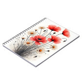 Poppies and daisies - Watercolor flowers Notitieboek (Linkerzijde)