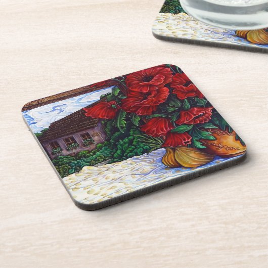 Poppies and Onions Onderzetter Set van 6 (Linkerzijde)