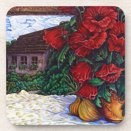 Poppies and Onions Onderzetter Set van 6 (Voorkant)
