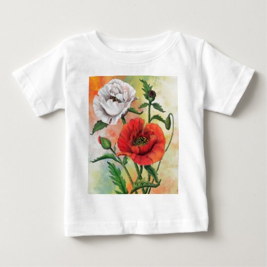 Poppies Baby T-shirt (Voorkant)