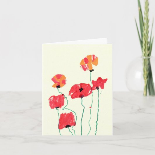 Poppies Bedankkaart (Voorkant)