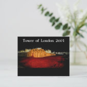 Poppies bij de toren van Londen - Night Panorama Briefkaart (Staand voorkant)