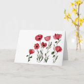 Poppies- Bloemen 5x7 Blank Wenskaart Kaart (Gele Bloem)