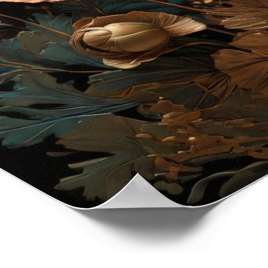 Poppies - bloemen digitale kunst poster (Hoek)