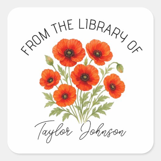 Poppies Boek Stickers | Gepersonaliseerd bloemenbo (Voorkant)