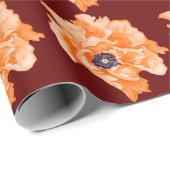 Poppies Bordo Cadeaupapier (Rol Hoek)
