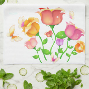 Poppies & Butterflies Amerikaanse MoJo Keukenhandd Theedoek