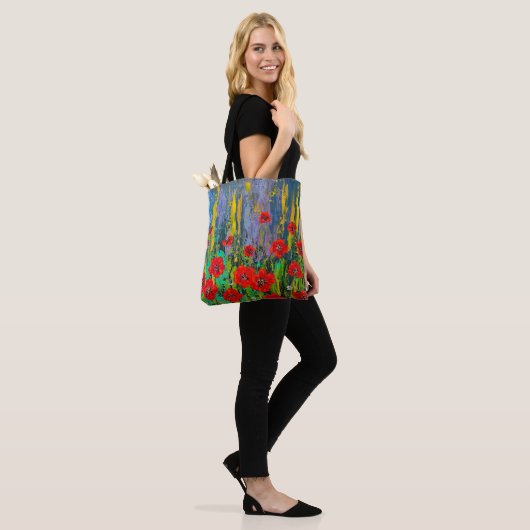 Poppies Canvas tas Art Abstract (Op model)