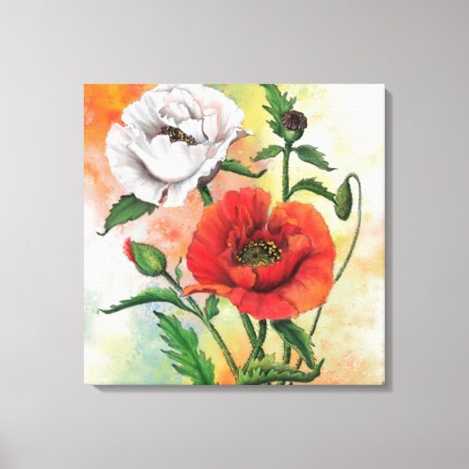 Poppies Canvasprint Canvas Afdruk (Voorkant)