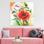 Poppies Canvasprint Canvas Afdruk (Insitu (Woonkamer))