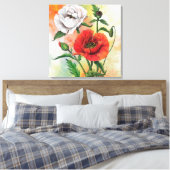 Poppies Canvasprint Canvas Afdruk (Insitu (Slaapkamer))