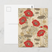 Poppies Chiyogami Briefkaart (Voorkant / Achterkant)