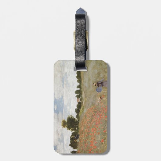 Poppies Claude Monet Bagagelabel (Achterkant verticaal)