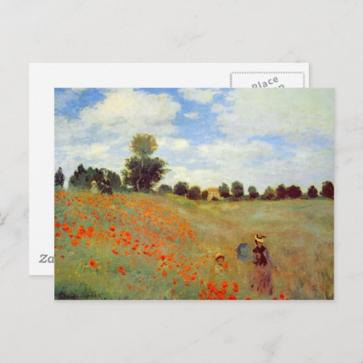 Poppies, Claude Monet Briefkaart (Voorkant / Achterkant)