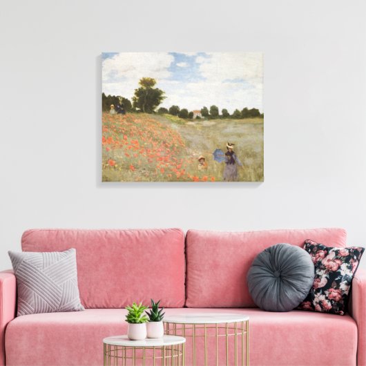 Poppies Claude Monet Canvas Afdruk (Insitu (Woonkamer))