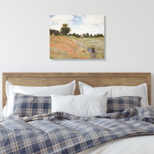Poppies Claude Monet Canvas Afdruk (Insitu (Slaapkamer))
