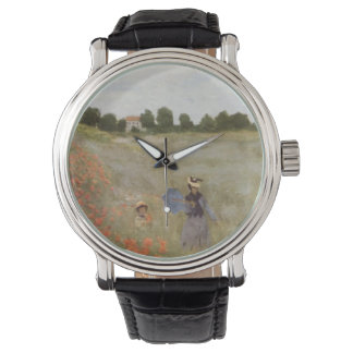 Poppies Claude Monet Horloge