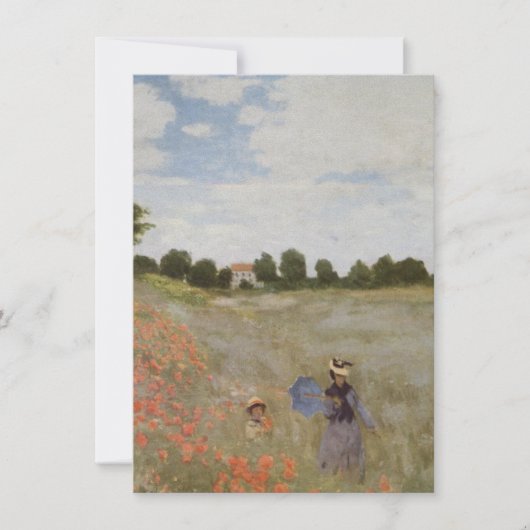 Poppies Claude Monet Kaart (Voorkant)