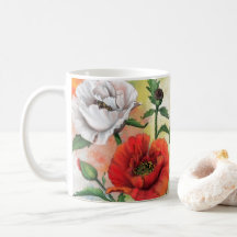 Poppies Coffee Mok Poppy Flowers