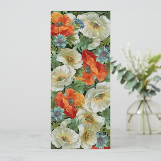 Poppies Custom Open Huis Tuin Feest Uitnodigingen (Staand voorkant)