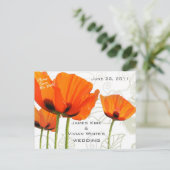 Poppies Deco Shawn Aankondigingskaart (Staand voorkant)
