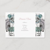 Poppies doodle in inkt en Waterverf Visitekaartje (Achterkant)