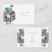 Poppies doodle in inkt en Waterverf Visitekaartje (Voorkant / Achterkant)