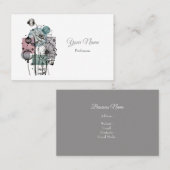 Poppies doodle in inkt en Waterverf Visitekaartje (Voorkant / Achterkant)