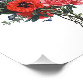 Poppies en Foxgloves Bouquet Foto Afdruk (Hoek)