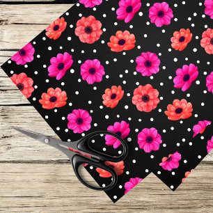 Poppies en stippen tissuepapier