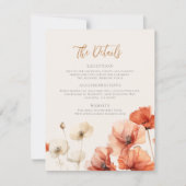 Poppies en Wildbloemen De details Bruiloft Feestdagenkaart (Voorkant)