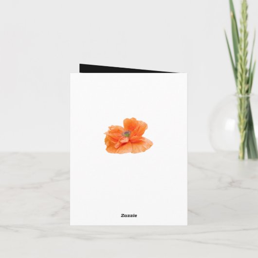 Poppies en zwarte witte strepen bruiloft Dank U Bedankkaart (Achterkant)