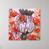 Poppies Fantasie Canvasprint Canvas Afdruk (Voorkant)
