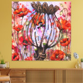 Poppies Fantasie Canvasprint Canvas Afdruk (Insitu (Woonkamer))